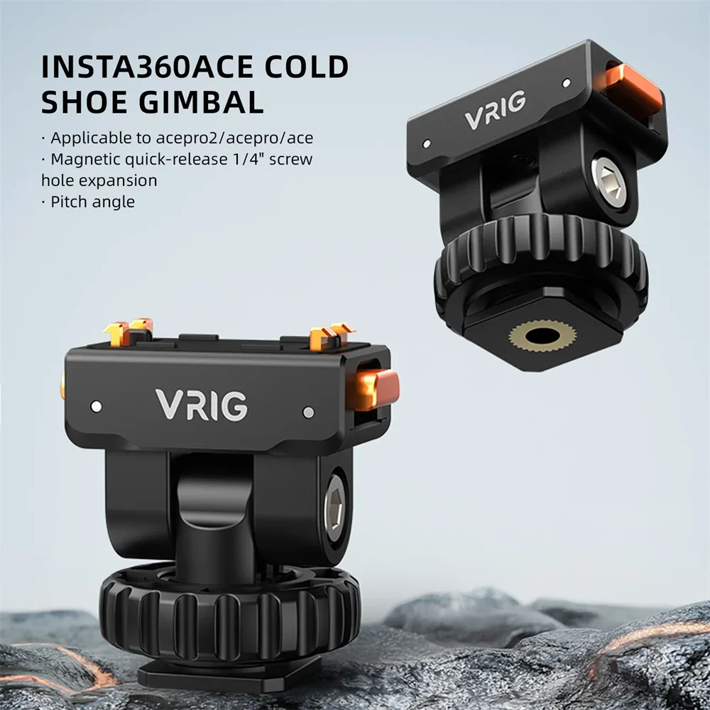 1/4 Inch Magnetic Quick Release Cold Shoe Mount Adapter for Insta360 Ace/Ace Pro/Ace Pro 2 Camera Tripod Photography Accessories