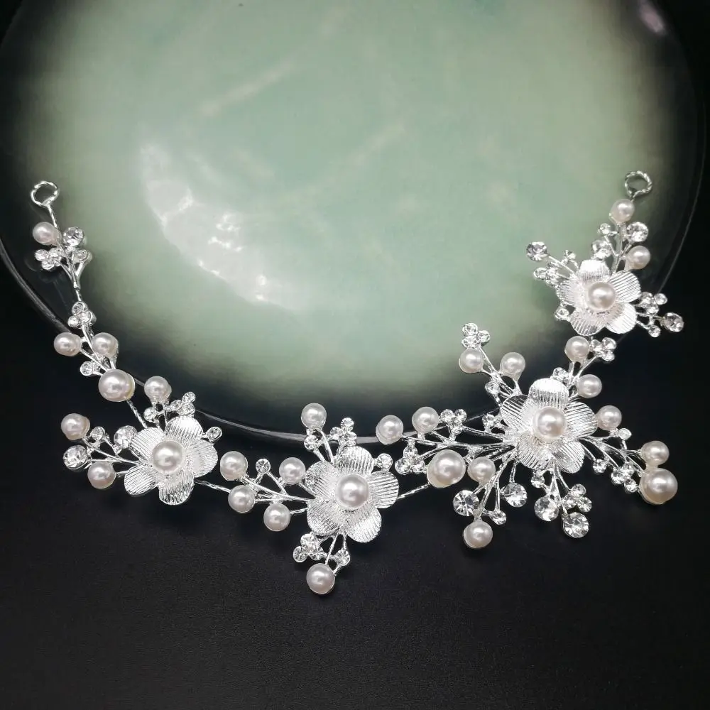 

Flower Bridal Butterfly Headband Elegant Luxury Rhinestone Headdress Crown Hairband Sweet Wedding Crystal Headwear