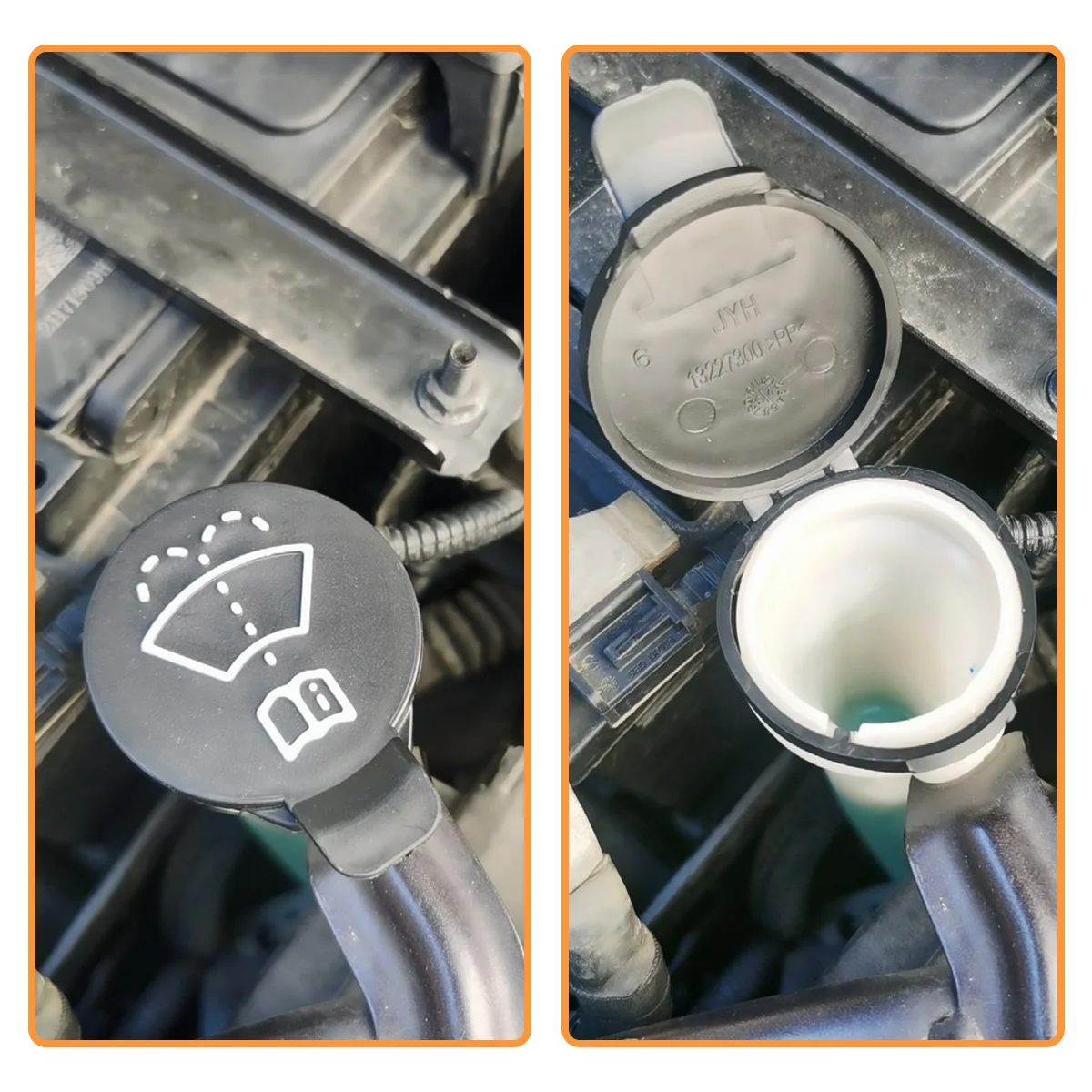 Schwarzer Deckel für Scheibenwischer-Waschflüssigkeitsbehälter, passend für Cadillac Camaro GMC Buick Cruze Sonic Silverado Corvette Encore Volt, 13227300 – Detail 5