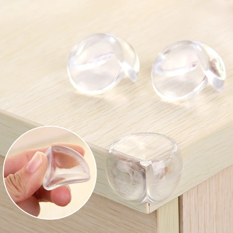 4pcs Transparent Table Corner Guards Protector for Children Toddler Safety Table Edge Cover Pad Furniture Conner Guards Shield