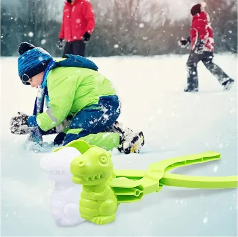 Fabricante de bola de neve clipe para crianças adulto coração floco de neve forma de pato clipe pinças para areia ao ar livre bola de neve molde brinquedos luta esportes brinquedos