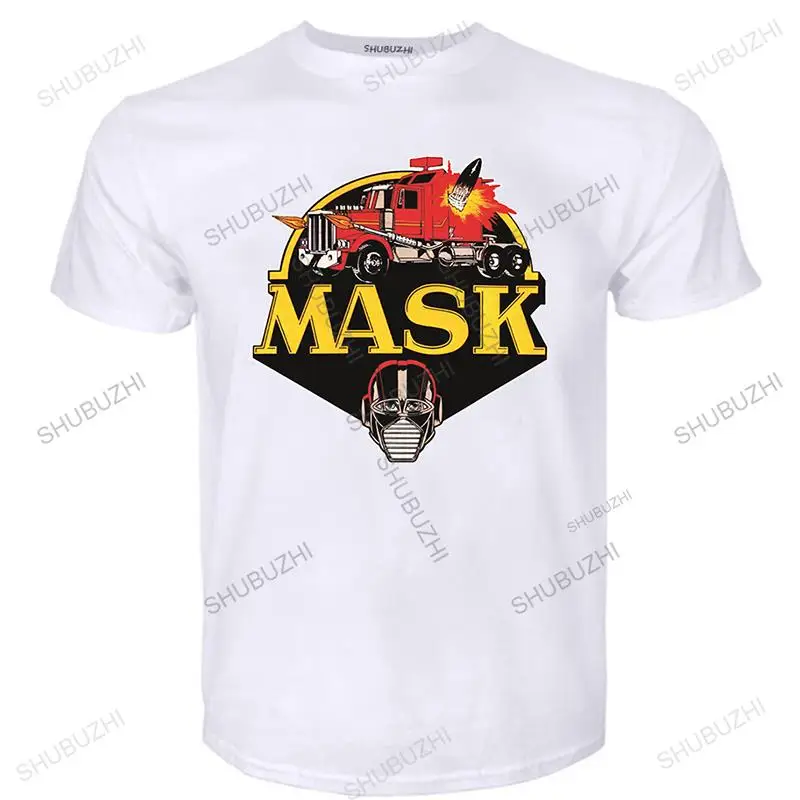 Cartoon printed men's and women's T-shirt activity armor shield 80 s vintage cartoon movie M A S K new style