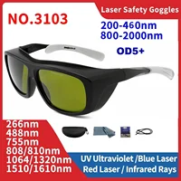 Gafas de seguridad para láser, gafas protectoras para los ojos, lentes de seguridad industriales UV IPI IR IPL FPV 1064 532nm