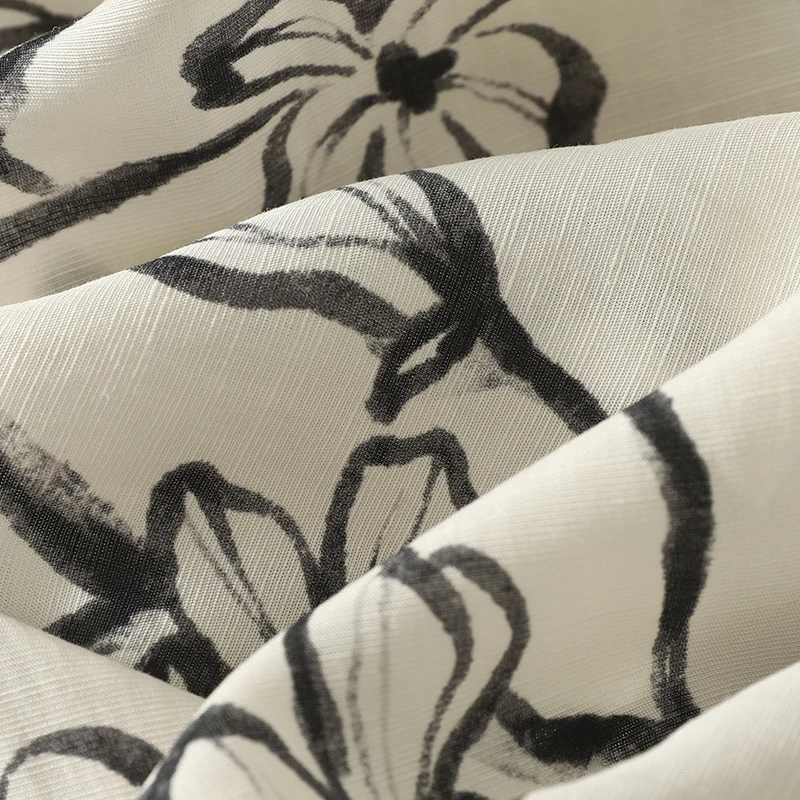 Women Long Dress Ink-dyed Floral Print Vest Sleeveless Loose Casual Beach Boho Dress 2025