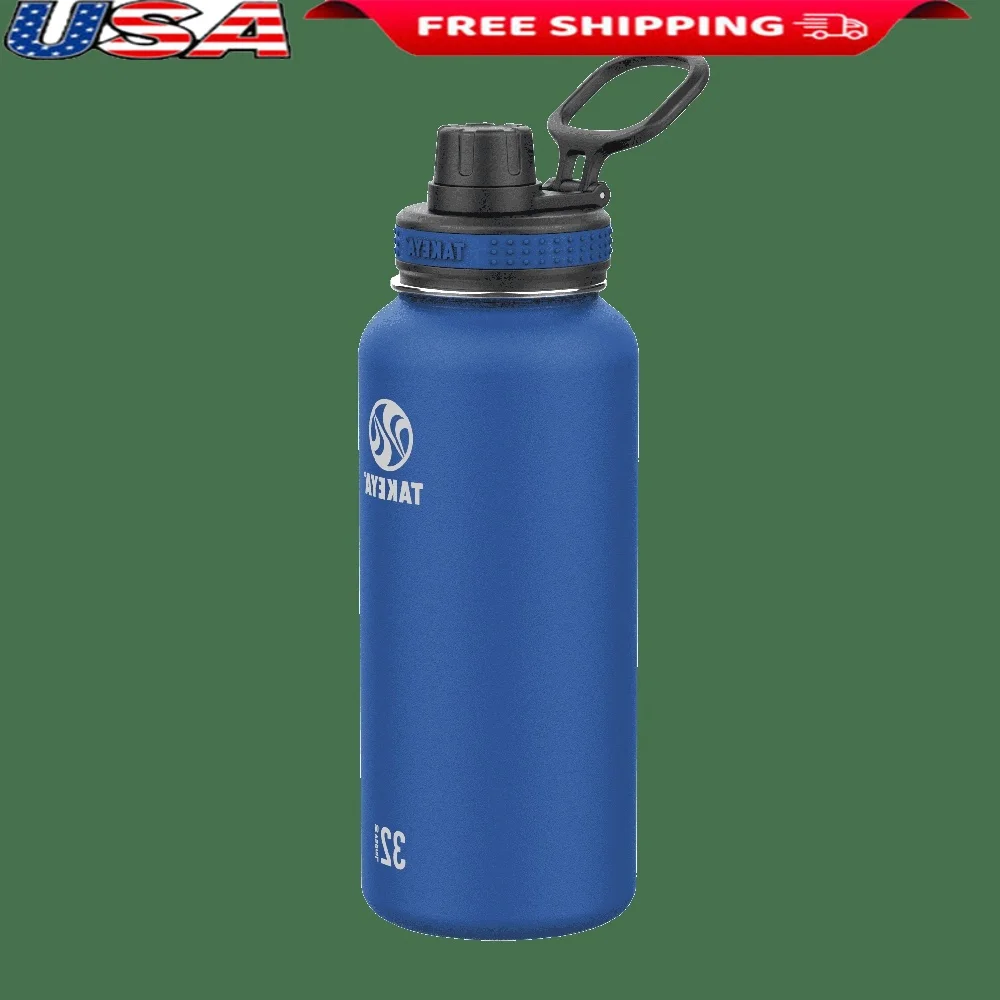 

Stainless Steel Vacuum Insulated Water Bottle 32 oz Leakproof Straw Lid Double Wall Design Ideal Gym Hiking Outdoor Activities