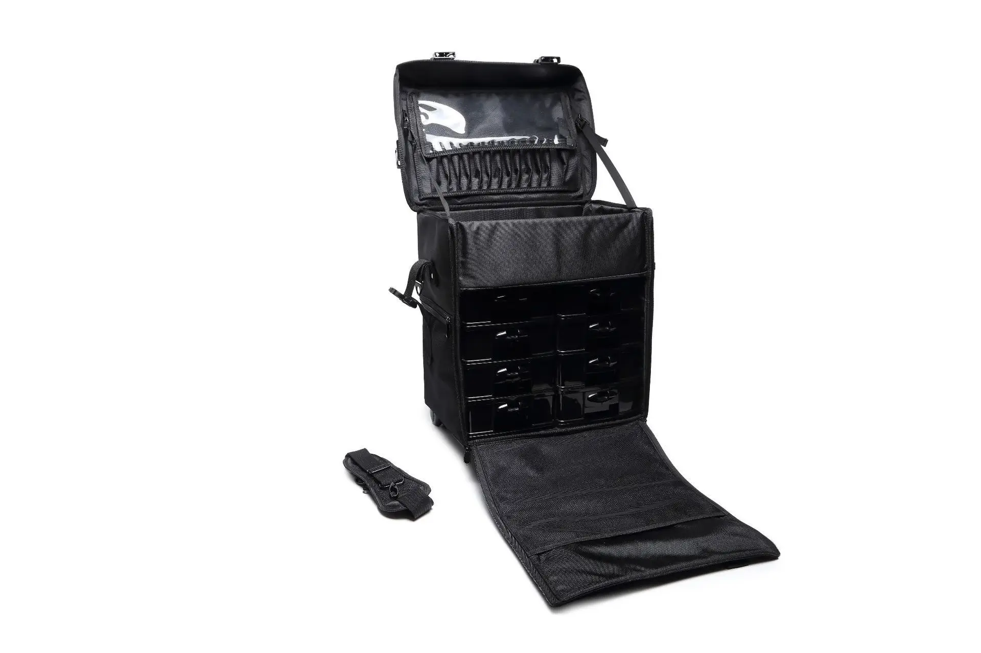 Venta directa personalizada de fábrica, carrito de nailon dos en uno para madre e hijo, estuche para cosméticos, correa para el hombro, bolsa de cosméticos de gran capacidad