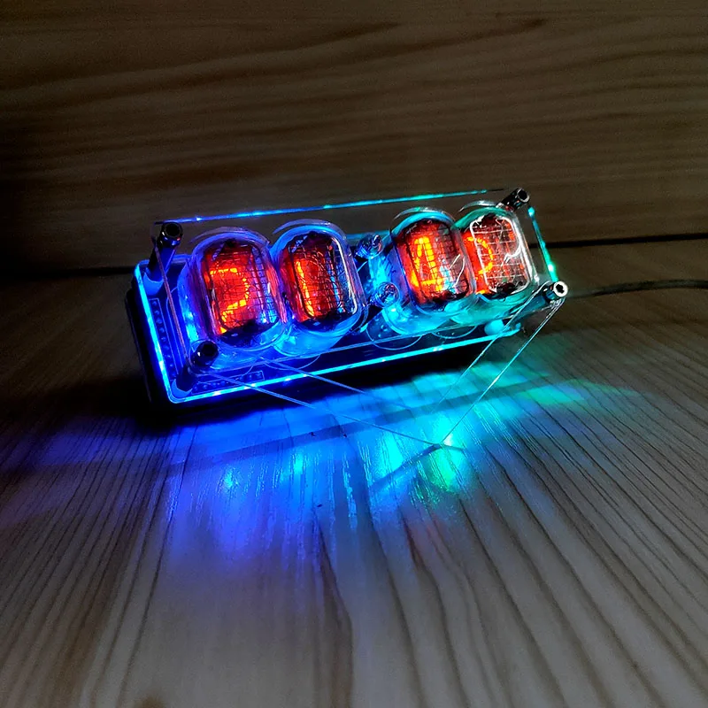 DYKB IN12 lampy jarzeniowej zegar z sieć WiFi samouczek ESP8266 4-bit zintegrowane w-12 LED RGB zegar Nixie cyfrowy wyświetlacz