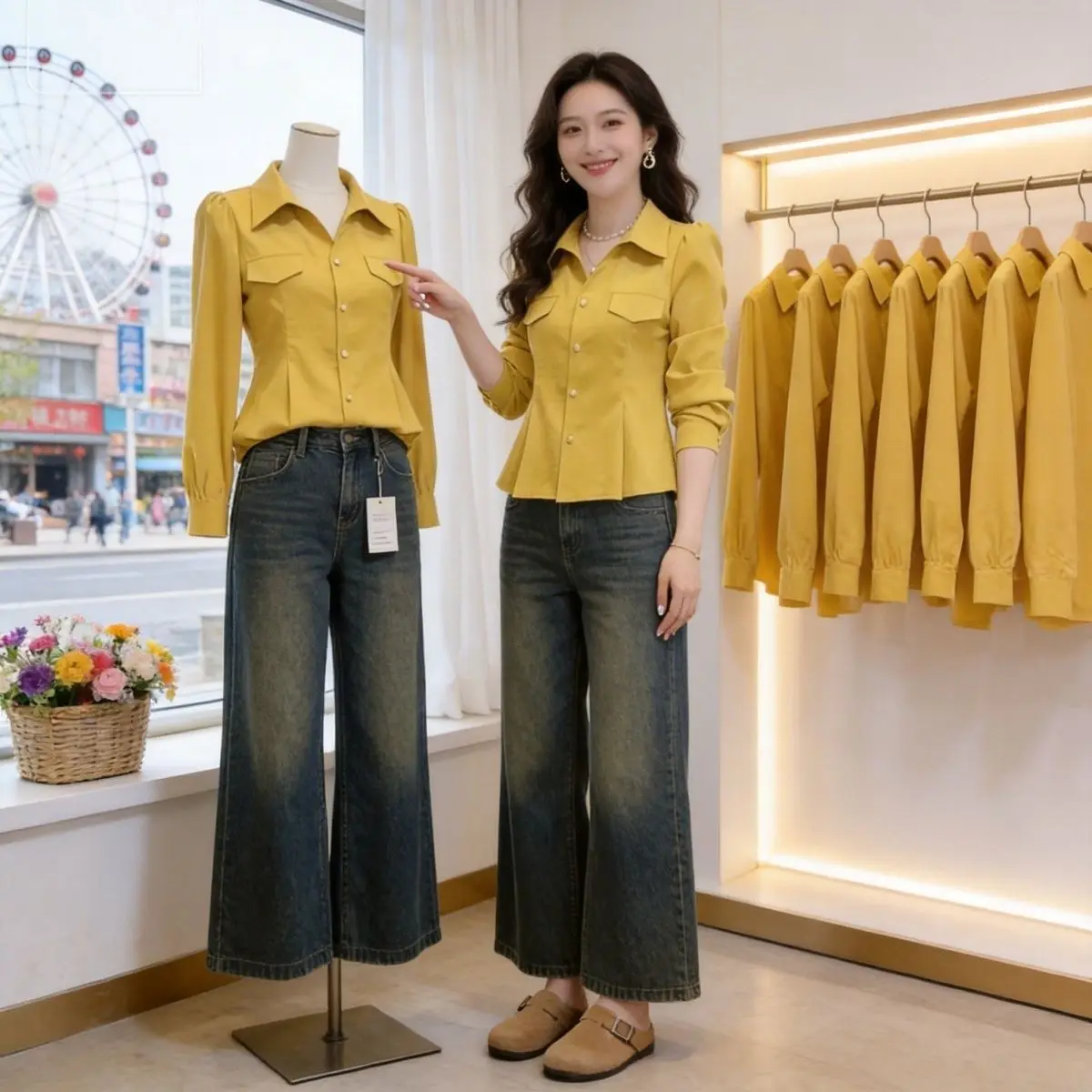 

Весенне-осенняя однотонная рубашка с длинными рукавами, женская универсальная рубашка, скрывающая живот, с эффектом похудения, модный дизайн, повседневный свободный крой