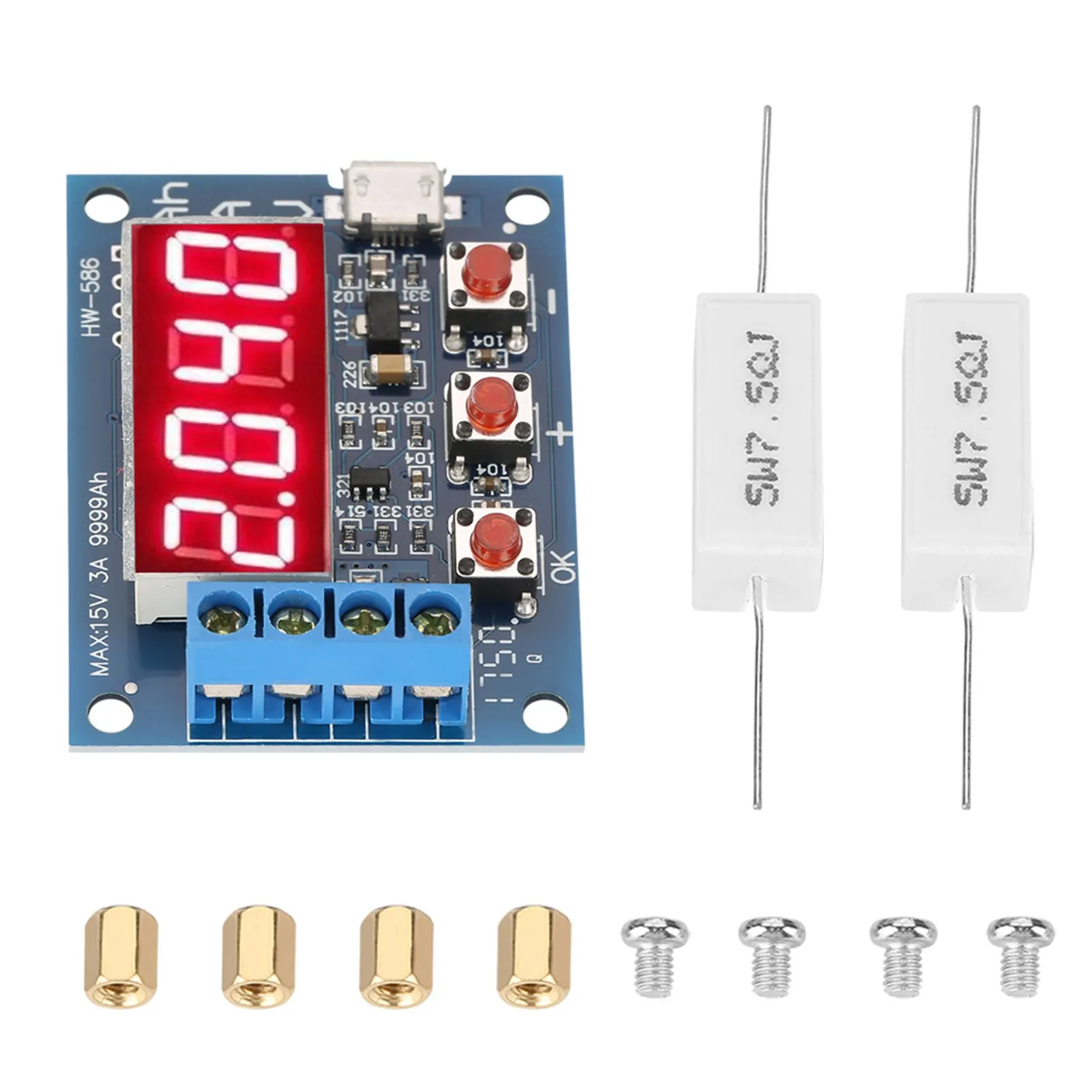 ZB2L3 Battery Capacity Tester External Load Discharge Type 1.2-12V Battery  Equal Capacity Test High Quality