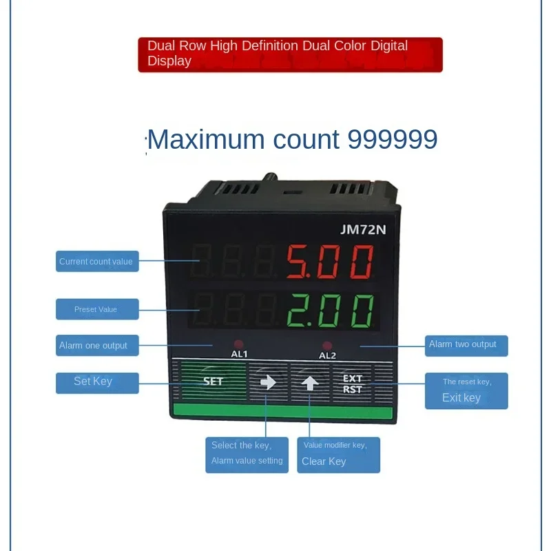 Metre counter High-speed roller type digital display High-precision industrial intelligent meter Length