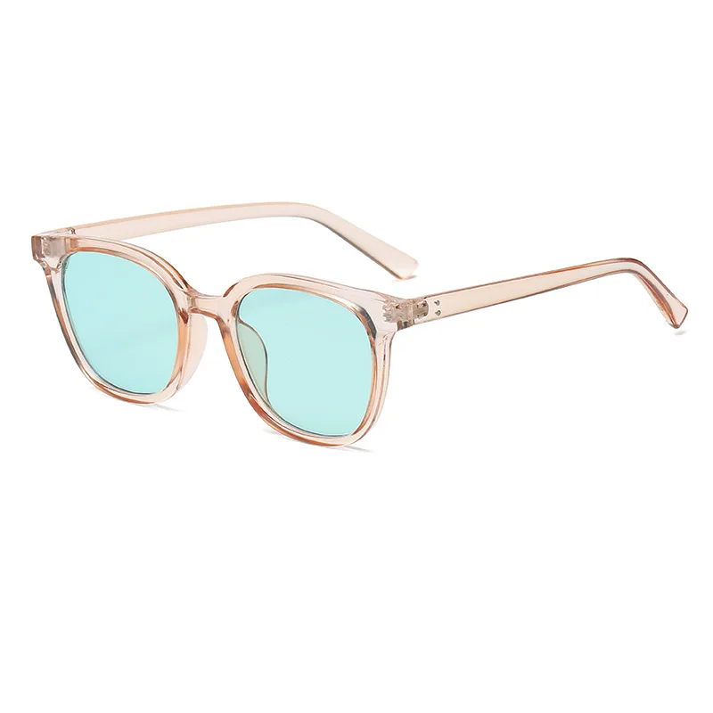 한국어 패션 스타일 선글라스 여성 사각형 모양 눈부심 방지 남성 선글라스 빈티지 레트로 여성 선글라스