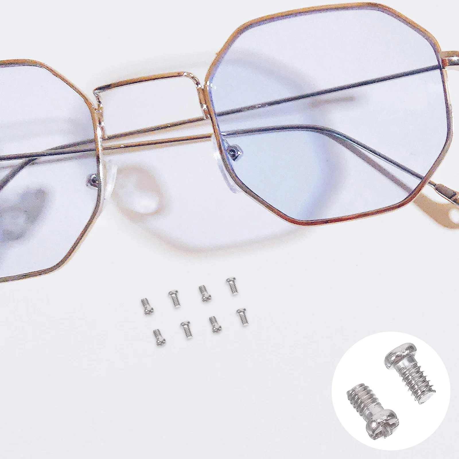 

10000Pcs Eyeglass Repair Parts Stainless Steel Micro Screws for Nose Pad Cushion Fixing Replacement Kit Home Travel Use