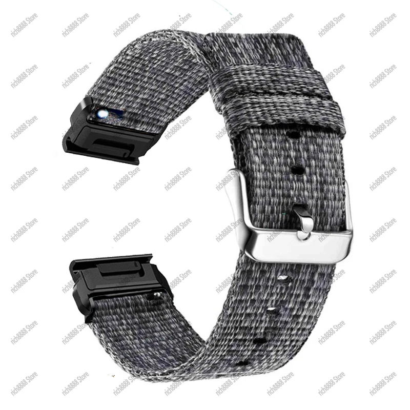 Pulseira de relógio de nylon Quickfit, Pulseira ajustável para Garmin Fenix 7, 7X, 6X, 6 Pro, 5, 5X Plus, Epix Gen 2, Tactix Bravo, 26mm, 22mm, 20 milímetros