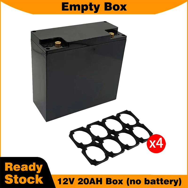 

12V 20AH battery box empty with 4pcs 32650 2x4 cell holders Brass poles emtpy case repair replacement parts for LiFePO4