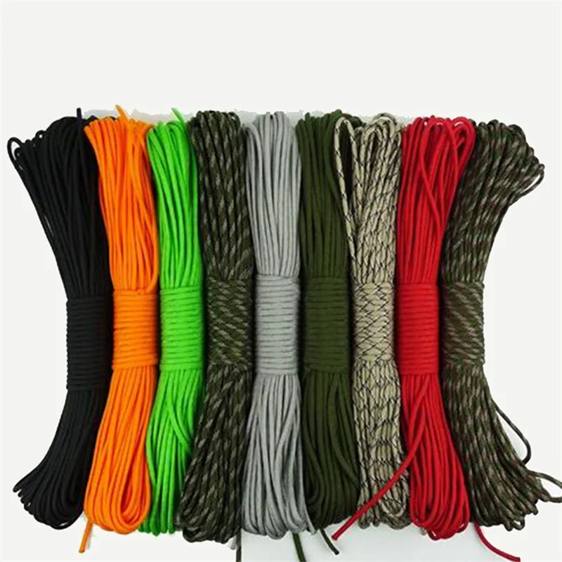 30 Meter Durchmesser 4mm 7/9 Stand kerne Paracord für das Überleben Fallschirm schnur Lanyard Camping Klettern Camping Seil Wandern Wäscheleine