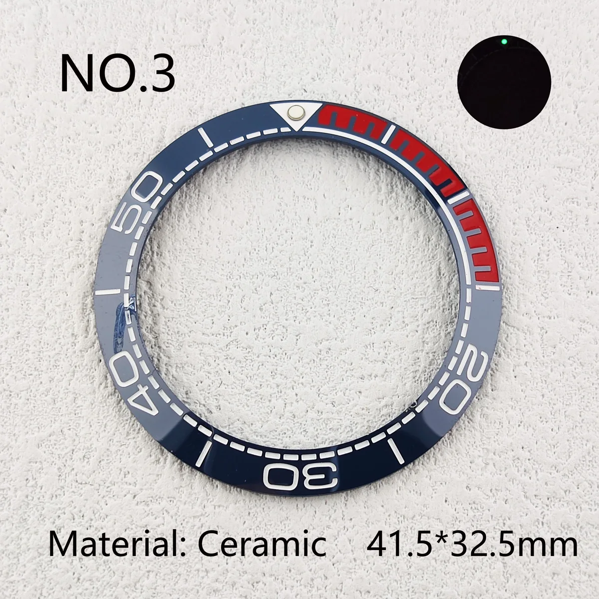 41.5mm*32.5mm Watch Ring Ceramic Bezel Insert Ring for SUB Seamaster Watch 44mm Case Watch Accessories Hippocampus watch