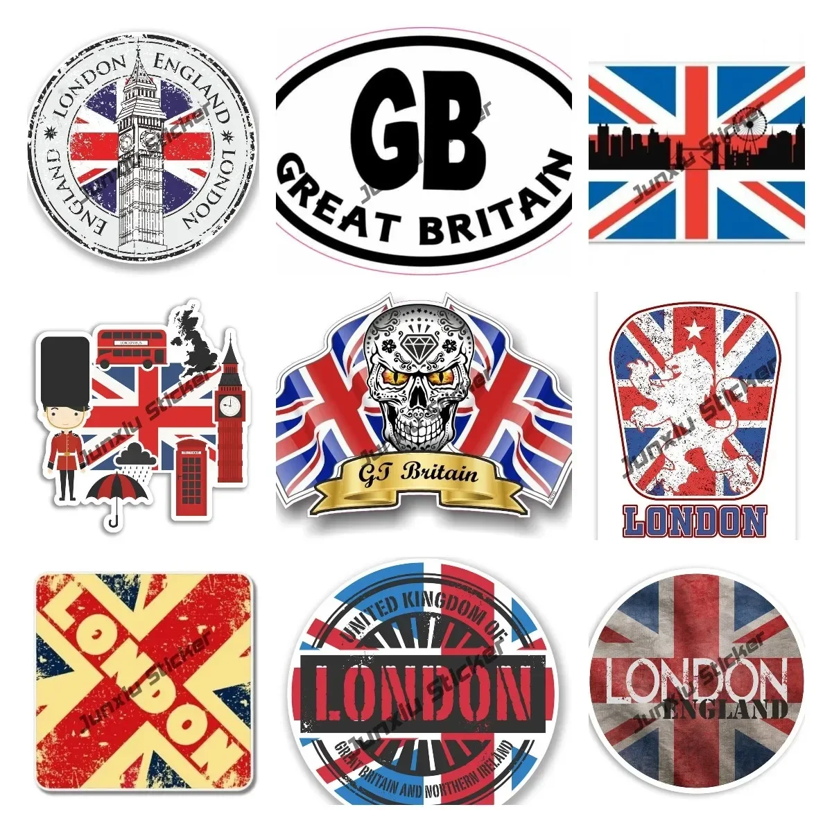 

Union England London Crest Flag Vinyl Sticker Bike Stickers Cover Scratches Accessories Exterior Occlusion Scratch Decor Graphic