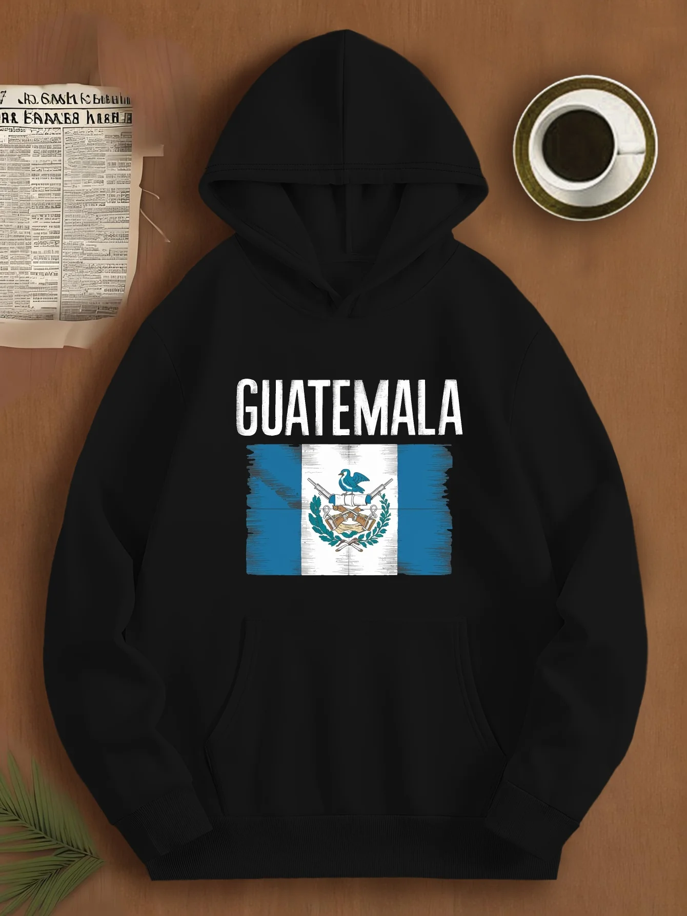 

Guatemala Flag Graphic Printing Autumn and Winter Pure Cotton Men's and Women's Hoodies Leisure Outdoor Street Sports Training