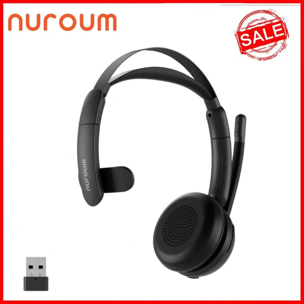 

Беспроводная Bluetooth-гарнитура Nuroum HP31SU с микрофоном, микрофон с шумоподавлением ENC для звонков, независимая кнопка отключения звука