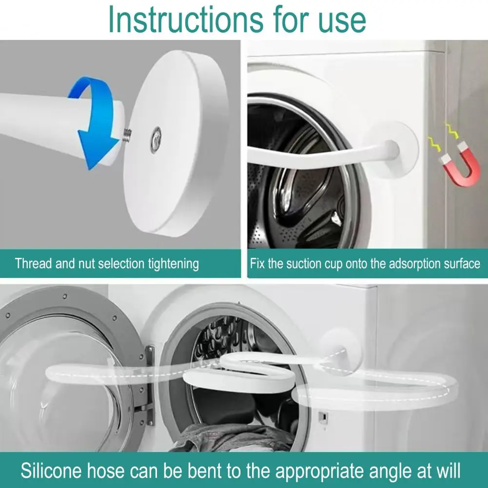 Washing Machine Door Prop Front Load Washer Door Prop Magnetic Flexible Dryer Door Holder Ventilated Washing Machine for Drying
