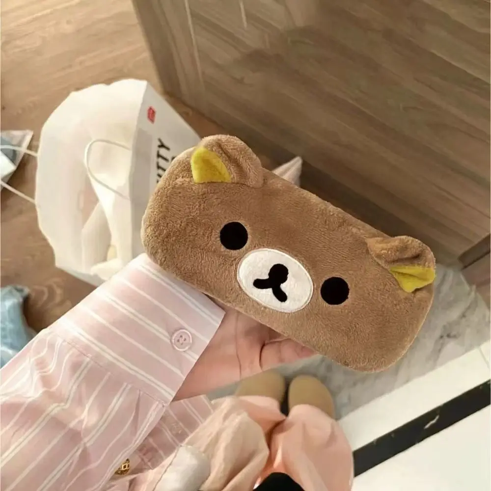 Creative Cartoon Bear Pencil Case Multifunctional Large Capacity Stationery Pouch Plush Storage Bag