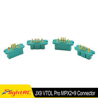 1/2Pairs VTOL Pro MPX2+9 Connector JX9 Multi Wire Servo Extension Male Female Plug Signal For RC Fixed-wing Airplane Turbine Jet