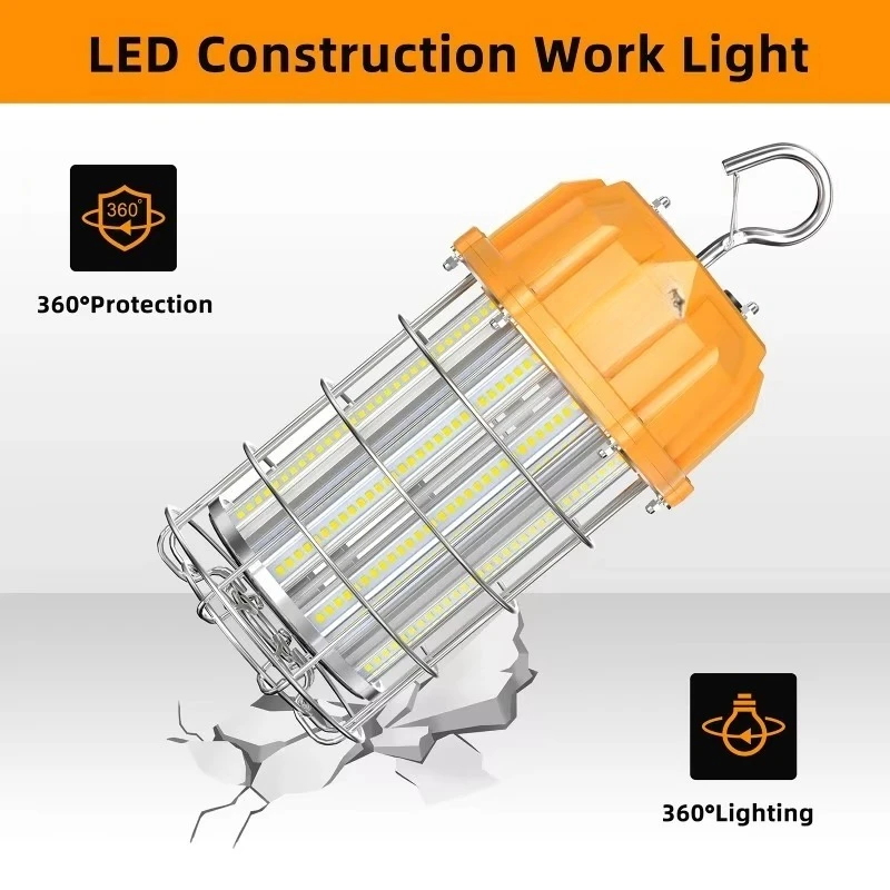 150W American-style plug lighting industrial camping temporary work light, circular building string outdoor construction light