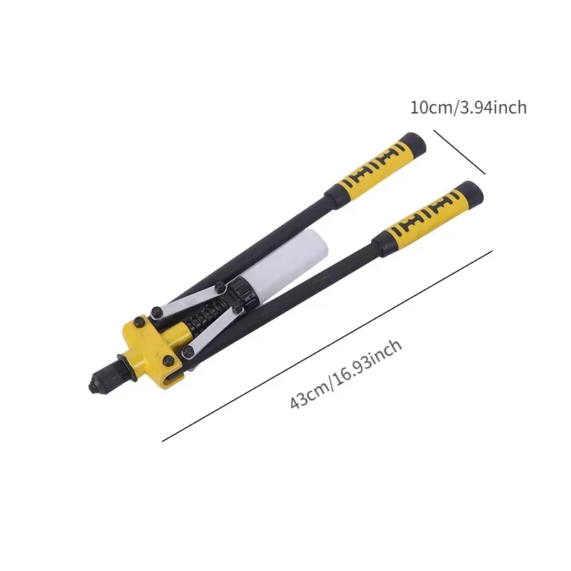 1pc Manual Heavy-Duty Rivet Gun Double Handle Riveting Gun Woodworking Home Decoration Tool Riveter For 3.2~4.8mm Rivet DIY Tool