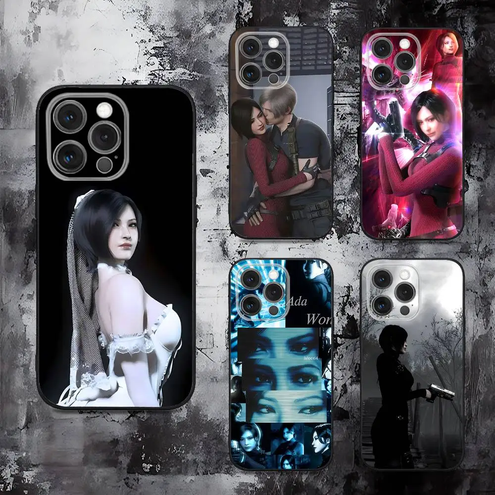 

Ada Wong R-Resident E-Evil Phone Case For iPhone 16,15,14,13,12,11,Pro,Max,Plus,X,XS,SE,E,Mini,Soft Silicone Black Case