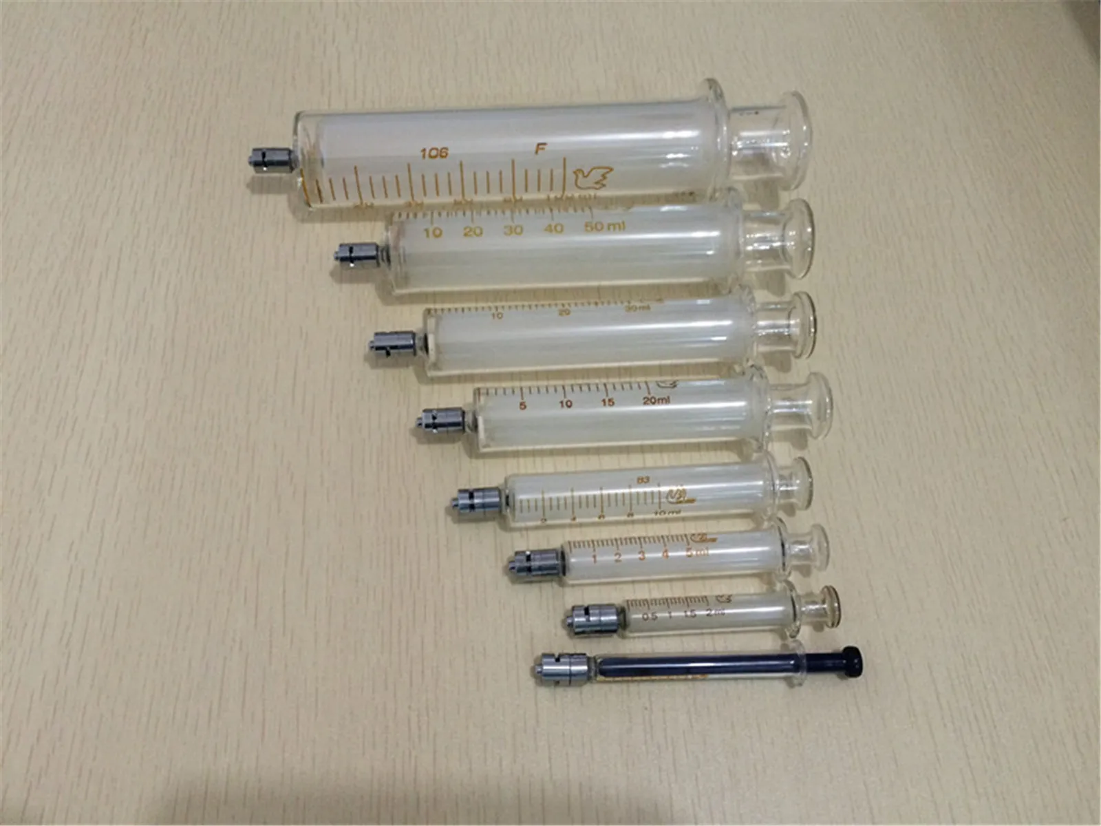 1ml 2ml 5ml 10ml 20ml 30ml 50ml 100ml Glass Syringe Luer Lock Injector Lab Glassware Recycling Sampler