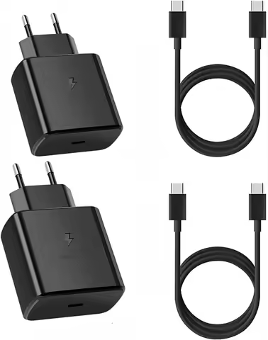 45W USB-C Fast Charger 2PACK Power Adapter Type C for Samsung Galaxy S24 S23 S22 S21 Ultra/Note/A73/A54/A53/Tablet/Iphone15/IPAD