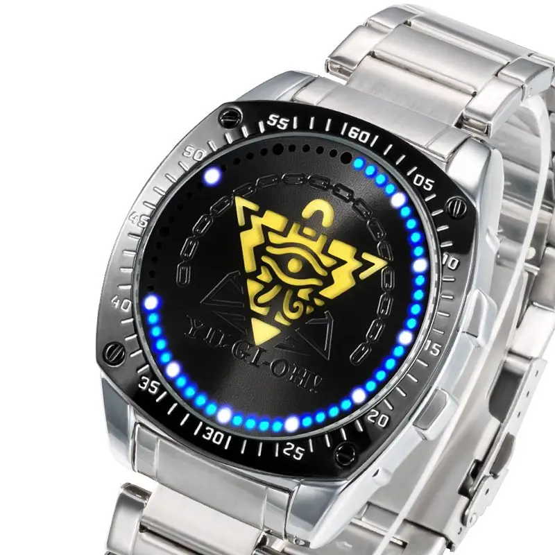 Game King Anime Luminous Watch Millennium Building Block Muto Game LED Touch Screen Waterproof Watches