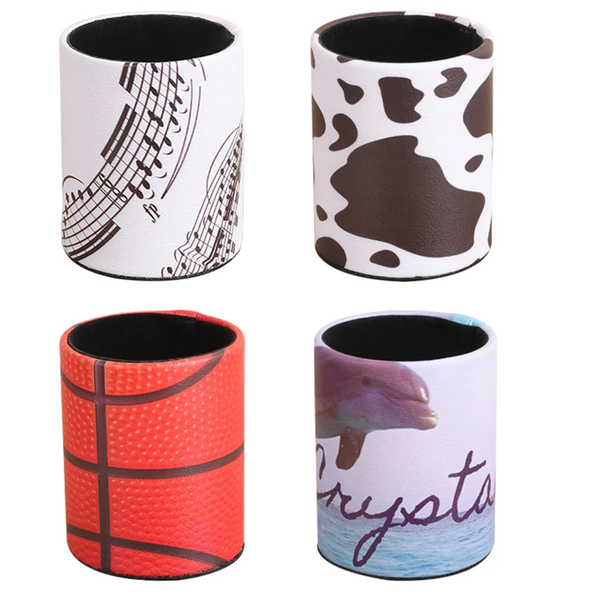 مكتب حامل قلم رصاص من جلد البولي يوريثان ، منظم قلم مكتب ، x x x 4 بوصة ، 4