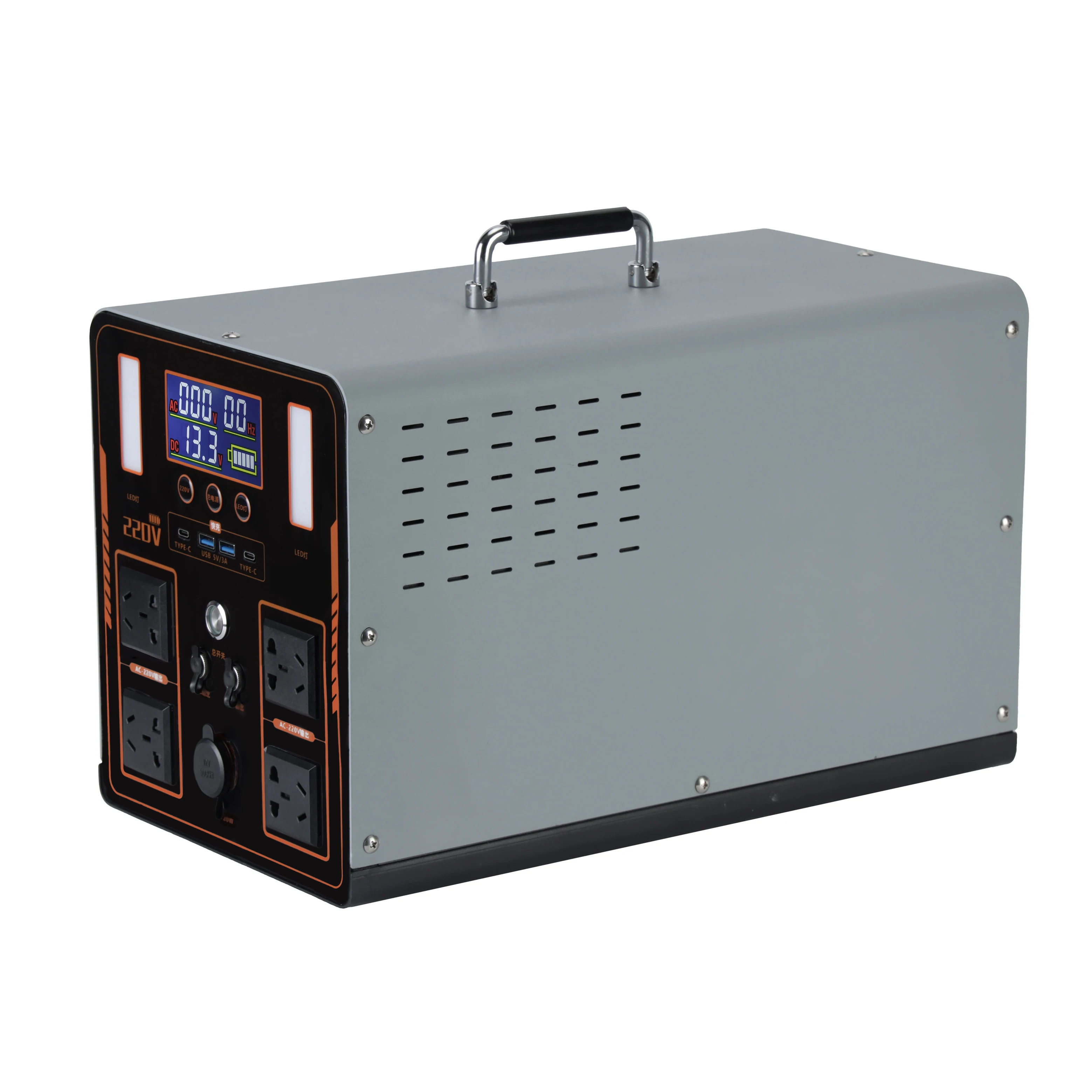 1.7kWh LiFePO4 Portable Power Station – 2000W Pure Sine Wave, AC & Solar Dual Charging for Home & Emergency