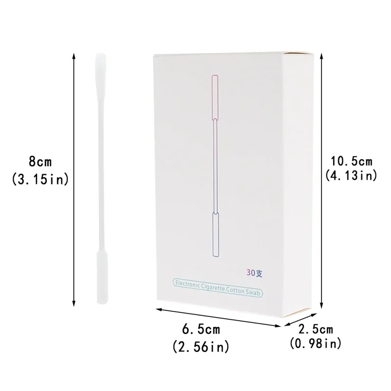 30 pçs dupla cabeça álcool cotonete de algodão vara de limpeza descartável para iqos aquecedor fácil rasgo pacote individual limpeza ferramenta