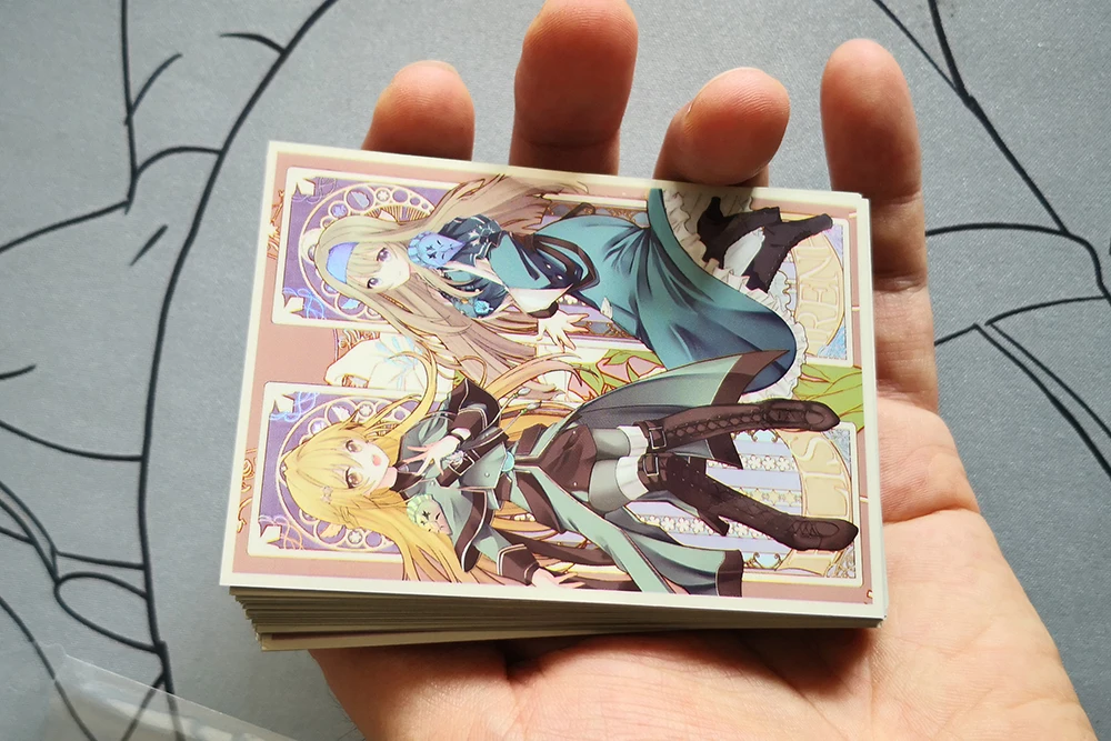 50 pezzi Yugioh exossister semiis maniche per carte olografiche Yu-Gi-Oh! TCG OCG Trading Cards Cover protettiva colorata Shine