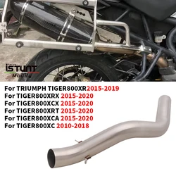 Slip-On For TRIUMPH Tiger 800 XR XRX XRT XC XCA XCX Motorcycle Exhaust Escape Systems Modified 51mm Muffler Middle Link Pipe