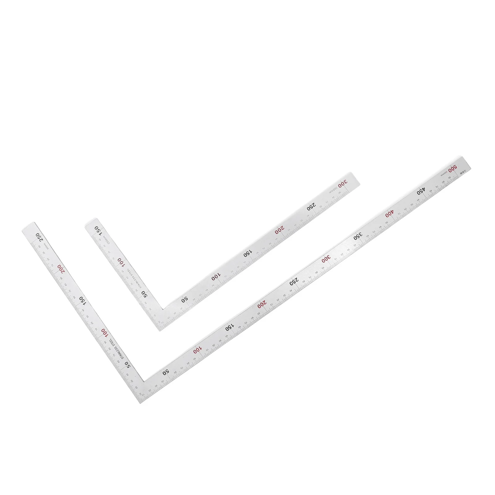 

2Pcs Carpenter Square Scribing Ruler Heavy Duty Metal Right Angle Layout Tool for Woodworking Renovation DIY Measuring Tasks