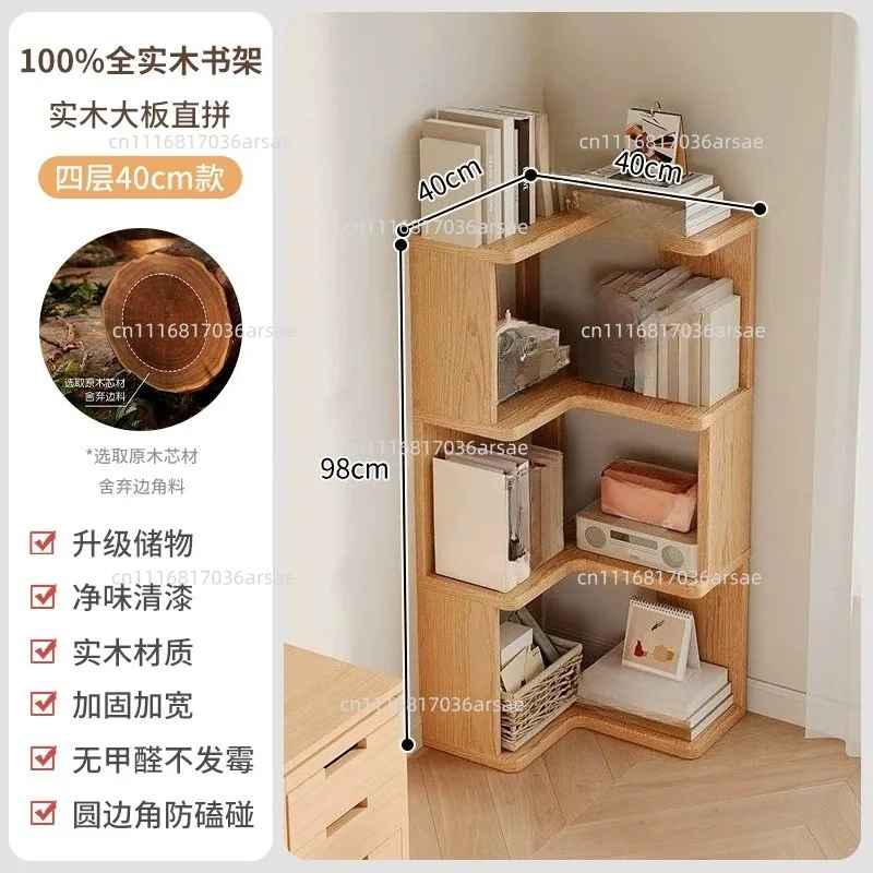 Corner Shelf, Multi-Layer Storage Bookcase, Living Room Display Rack