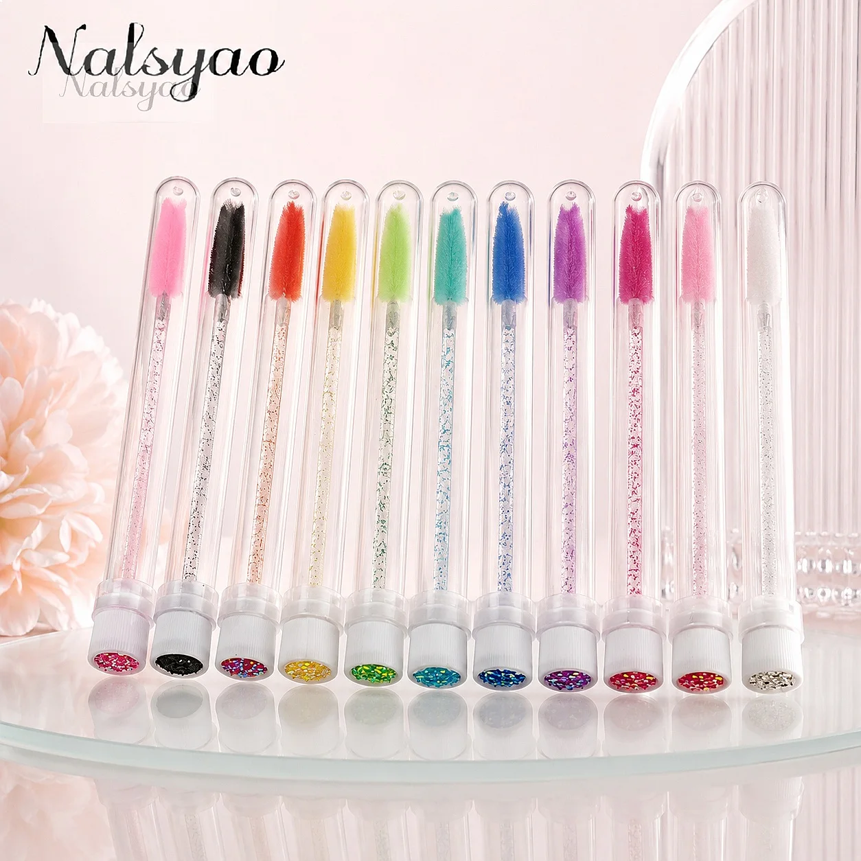 50pcs Disposable Eyelash Brushes Extension Tube Mascara Wands Reusable Applicator for Eyelash