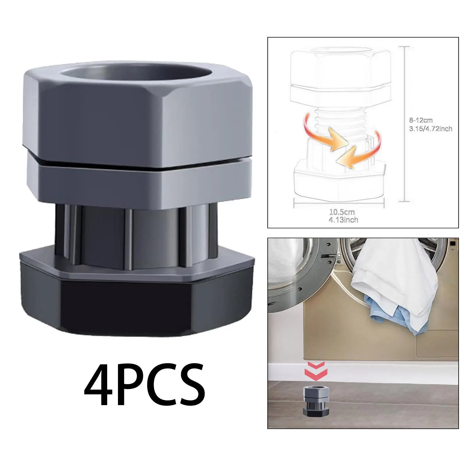 4x антивибрационные подушечки для стиральной машины, стабилизатор против ходьбы, регулируемые по высоте подушечки для ног, подставки для стиральной машины и сушилки
