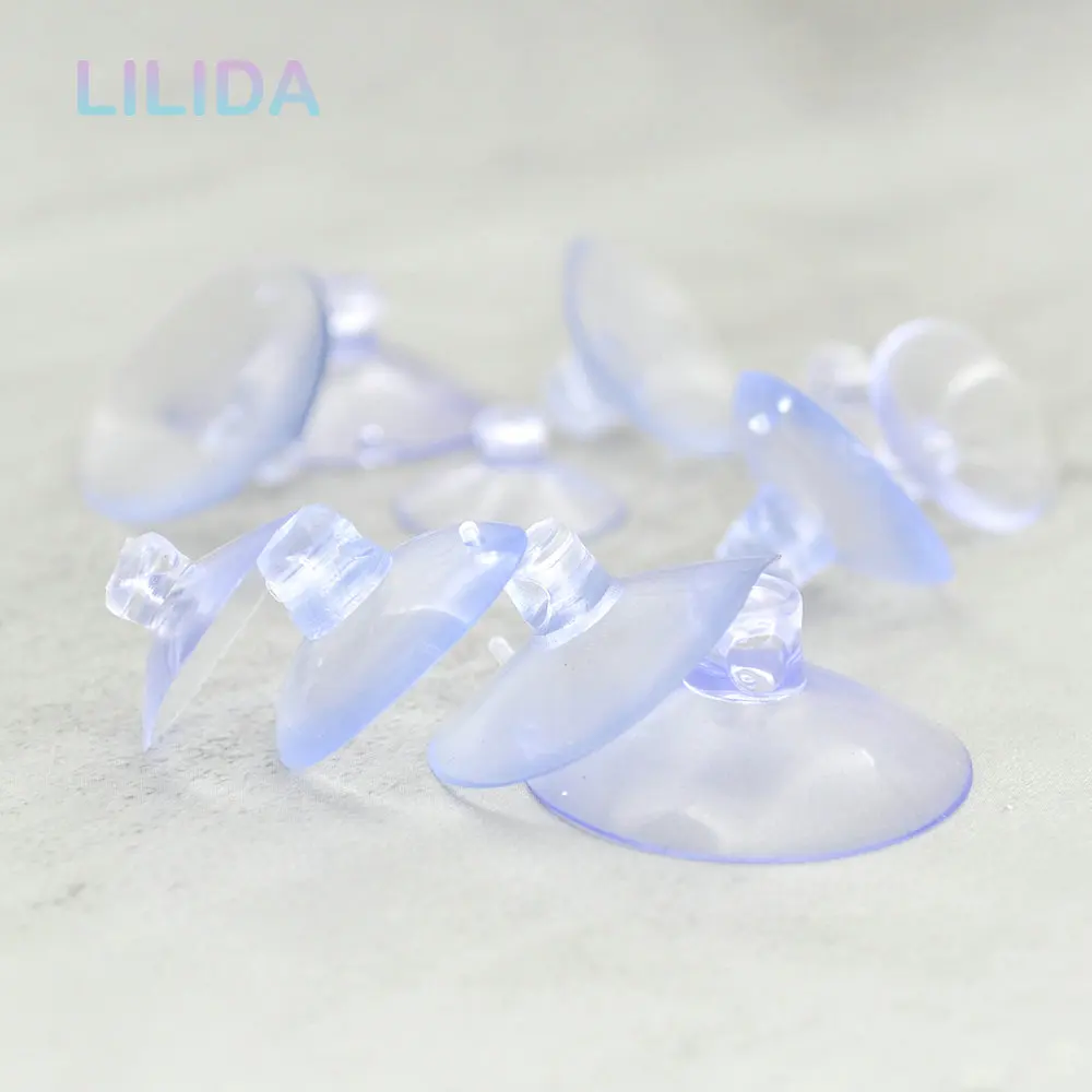 30pcs/50pcs/100pcs Transparent Suction Cup Silicone Suction Cup Powerful Suction Cup Wall Kitchen Bathroom Glass Hooks Supplies