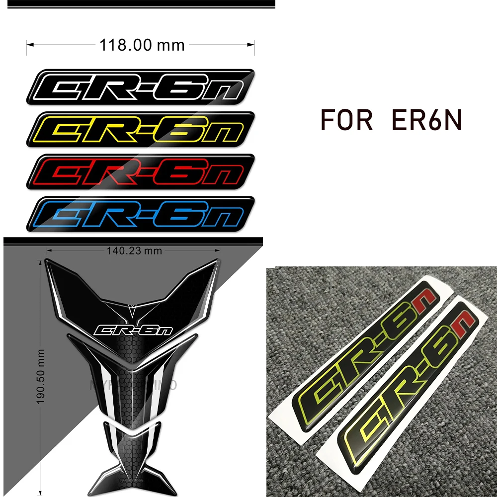 

Emblem Badge Knee Motorcycle Tank Pad Protector Fairing Stickers Decal TankPad For Kawasaki ER6N ER-6N ER 6N