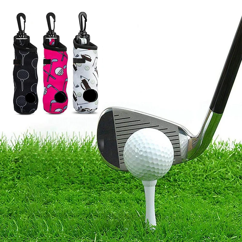 Portable Golf Ball Bag Large Capacity Golf Ball Storage Pouch Golf Waist Holder Bag Mini Golf Ball Container Can Hold 3 Balls