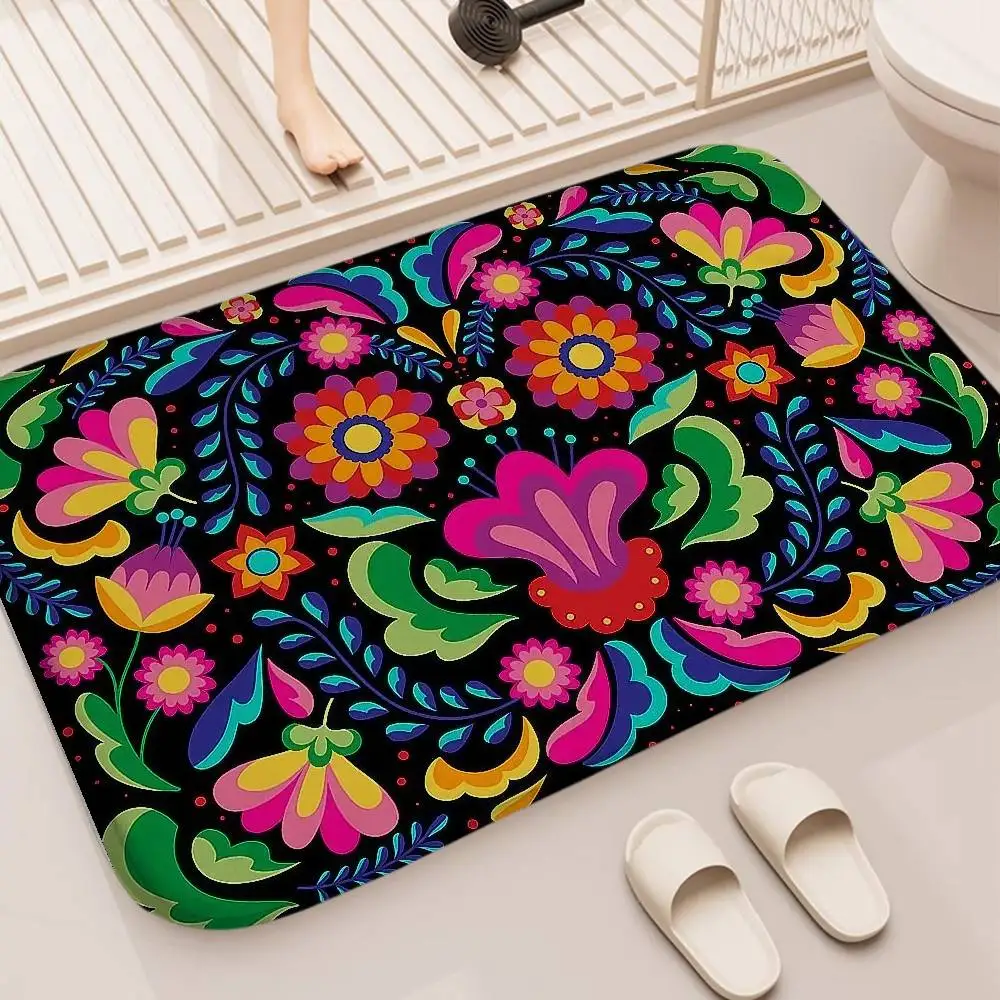 

Mexican Day Of The Dead Entrance Floor Mat Printed Large Carpets Room And Bedroom Carpets Bathroom Anti Slip Door MATS Small C