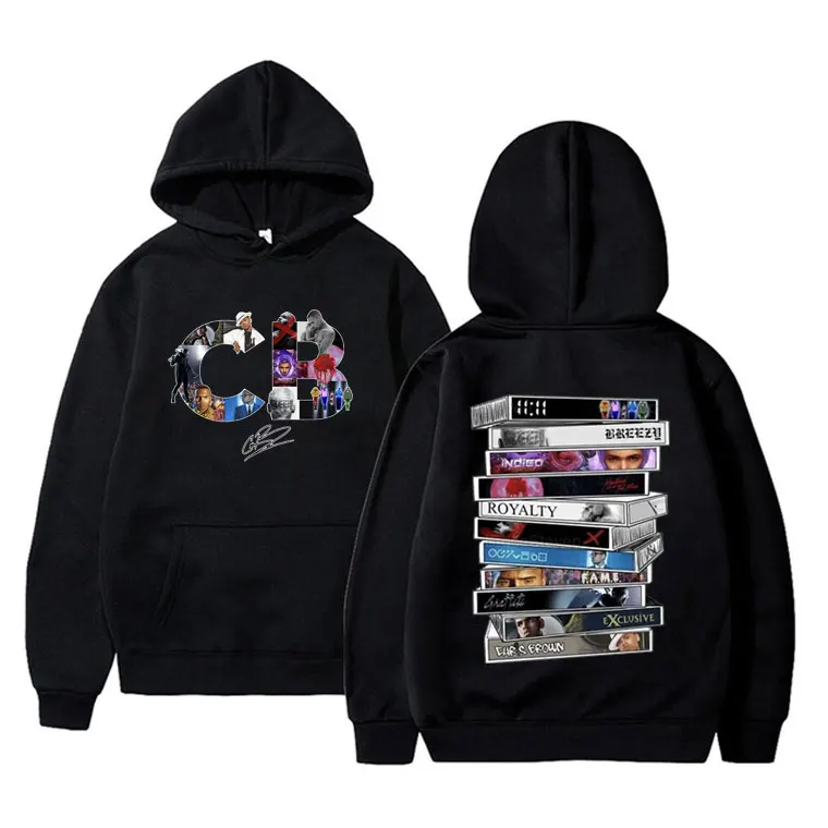 

Best Famous Rapper Chris Brown Album Cover Graphic Hoodie Men Women Hip Hop Oversized Tracksuit Men's Fashion Casual Hoodies