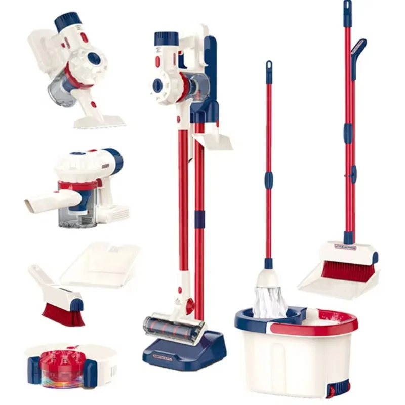 

Hot Sale Pretend to Play Preschool Housekeeping Tools Tools Set Realistic Children's Sanitary Ware Cleaning Toys
