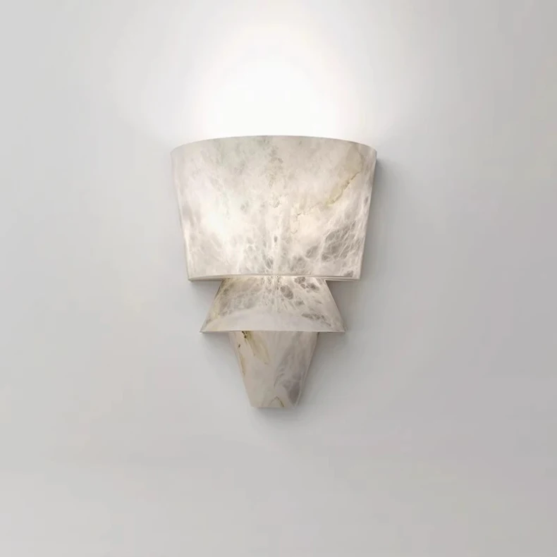 Italian Art Real Marble Wall Light G4 Bulb Home Sconce