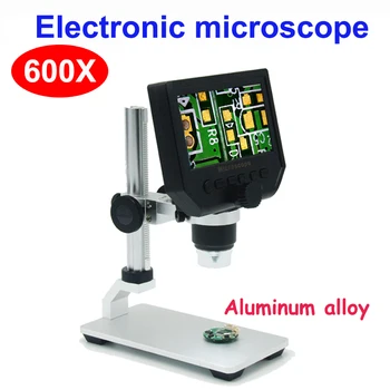 600X digital microscope electronic video microscope 4.3 inch high-definition LCD soldering microscope phone repair magnifier