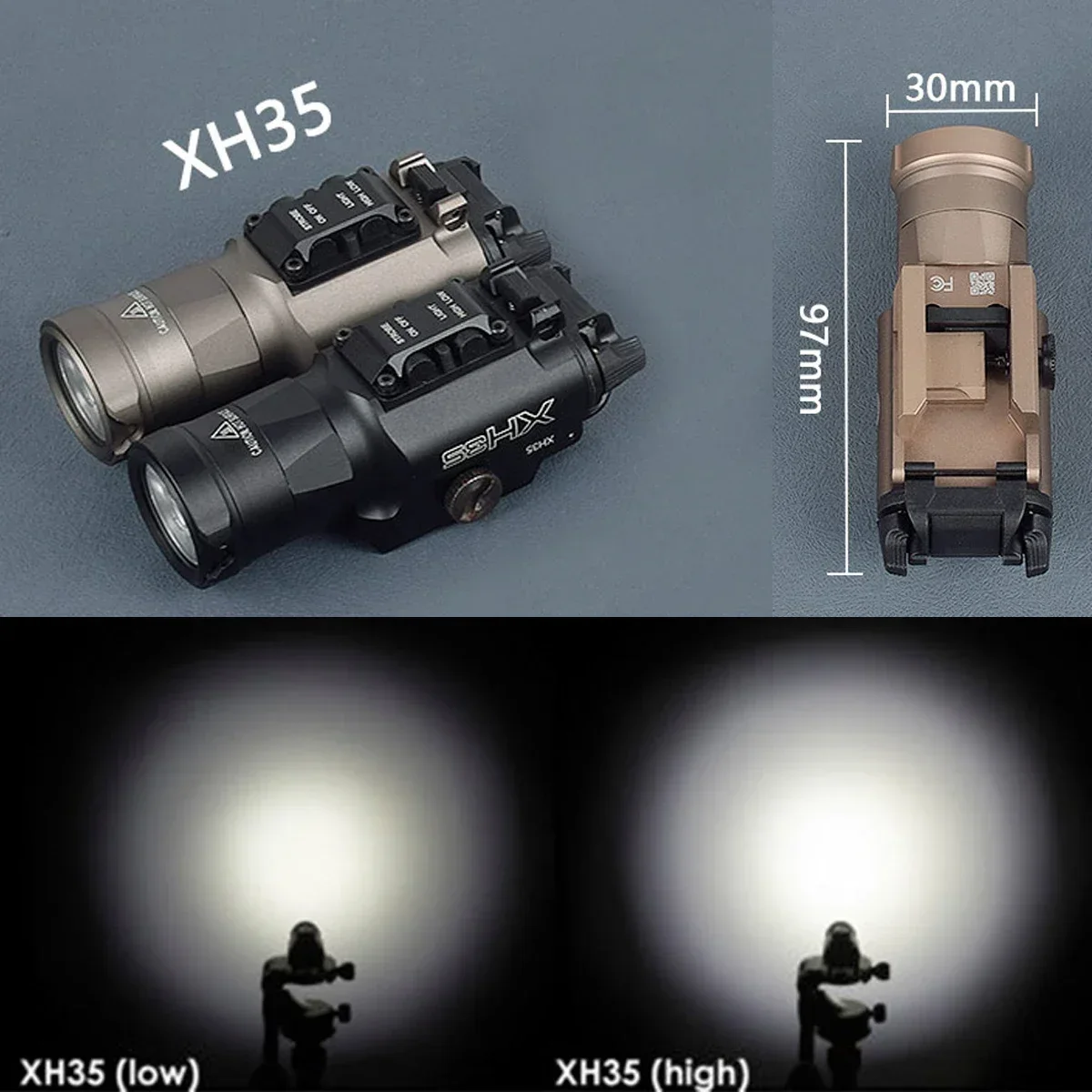 DulSurefire XH35-Étui universel pour odorGlock 17, lumière LED pour armes de chasse